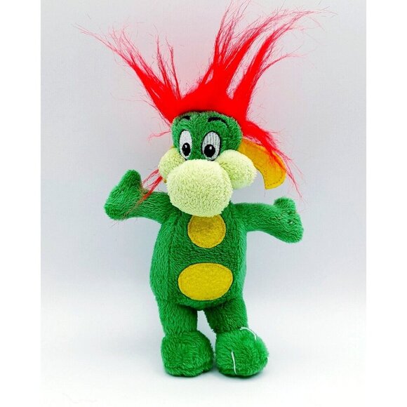 Vintage Gardaland Parsley Dragon Mascot Soft Toy Plush Prezzemolo Animal 7.5" - Picture 1 of 3